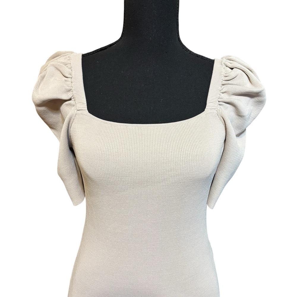 Elegant Cream Puff Sleeve Blouse